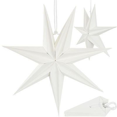 PAPER STAR DECORATION 30 CM 7-POINT WHITE SASKA GIFT & DECOR
