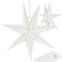 PAPER STAR DECORATION 30 CM 7-POINT WHITE SASKA GIFT & DECOR