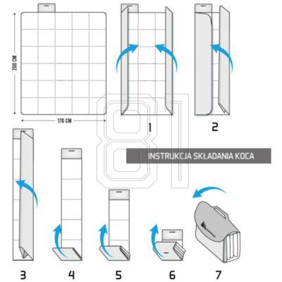 16. Meteor picnic blanket 200x200 cm 77103