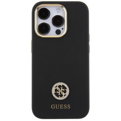 3. Guess Silicone Logo Strass 4G case for iPhone 15 Pro Max - black