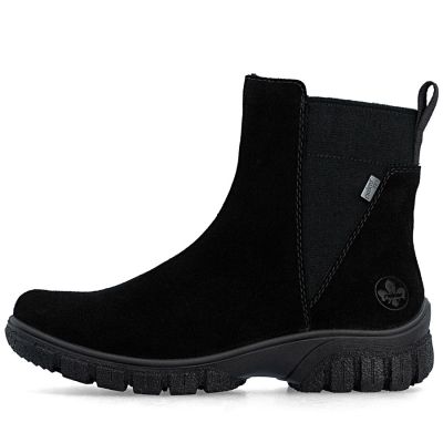 3. Waterproof Comfortable Black Leather Women’s Ankle Boots – Rieker 7269-00