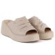 3. Women's beige leather wedge sandals Vinceza 66949