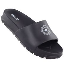 Women's pool beach flip-flops on a platform, black Big Star TT274A043