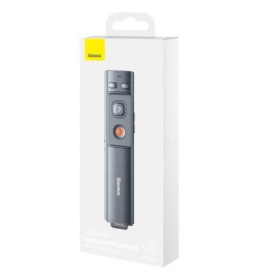 5. Baseus Orange Dot Wireless Presentation Laser Pointer - Gray (with battery)