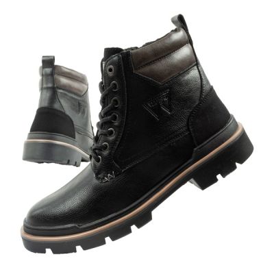 Wrangler Nevada men's shoes Chelsea boots elegant fashionable lace-up black