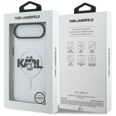 8. Karl Lagerfeld IML Choupette Sketch Logo MagSafe iPhone Air Case - Clear