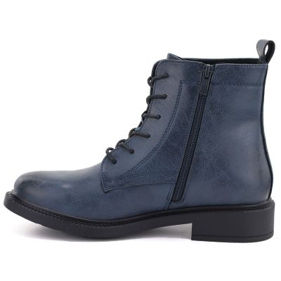 3. Blue women’s leather worker boots Sergio Leone 25172-S