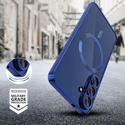 7. Tech-Protect MagFlex MagSafe Case for Samsung Galaxy S25 FE - Navy Blue