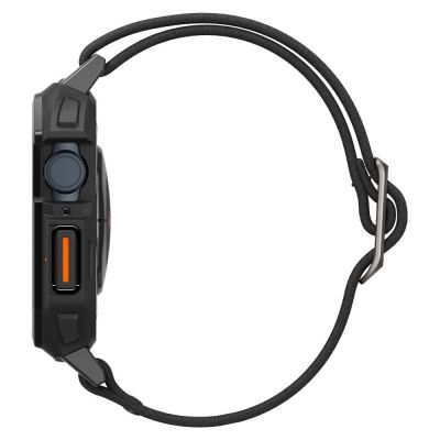 3. Spigen Lite Fit Pro Case with Strap for Apple Watch 4 / 5 / 6 / 7 / 8 / 9 / SE (44 / 45 mm) - Matte Black