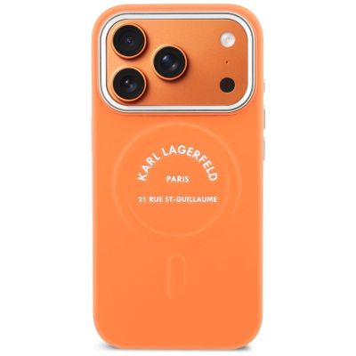 3. Karl Lagerfeld Karl RSG Logo MagSafe Case for iPhone 17 Pro - Orange