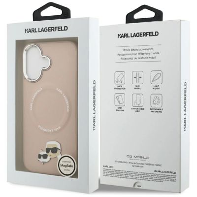 8. Karl Lagerfeld Karl & Choupette Pins MagSafe Case for iPhone 17 Pink