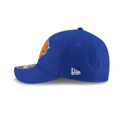 5. New Era 9FORTY New York Knicks NBA Team M-Crown Blue Snapback Cap - 60755468