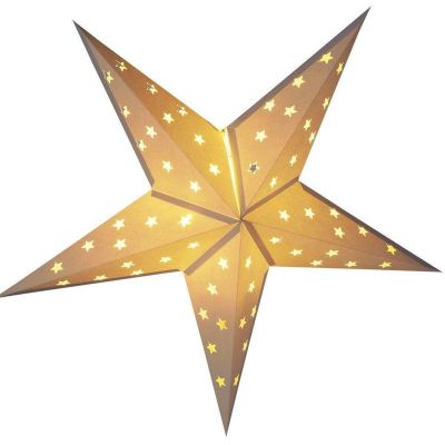 10. DECORATIVE PAPER STAR WITH LED ILLUMINATION 60CM WHITE TIMER