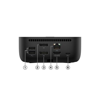 25. HP USB-C Dock G6 100W Docking Station + Power Adapter Black 9X3V1UT#ABB