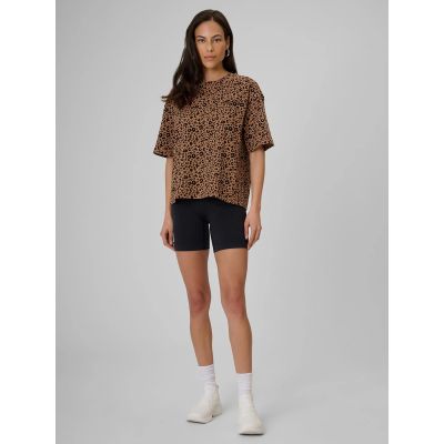 5. Women's ribbed knit short leggings 4F 4FRSS26TSTIF042-20S