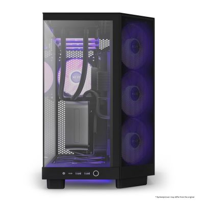3. NZXT H6 FLOW RGB MIDI TOWER COMPUTER CASE WITH WINDOW BLACK