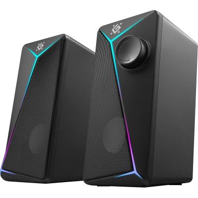 4. DEFENDER J5 2.0 PC Speakers, 6 W, LED, USB, Black, 65965