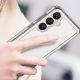 4. Outer Space Case for Samsung Galaxy S25 Edge Cover with Flexible Frame - Transparent