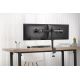 20. DIGITUS DOUBLE DESK MOUNT WITH CLAMP 2XLCD MAX. 32" MAX. LOAD 2X 8KG TILT AND SWIVEL BLACK DA-90400