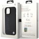 8. BMW Leather Hot Stamp case for iPhone 15 Plus - black