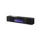 SLIDE 200K TV cabinet with electric fireplace 200x40xH37, all in black gloss