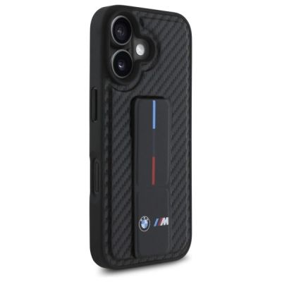 4. BMW M Grip Stand Smooth and Carbon case for iPhone 16 - black