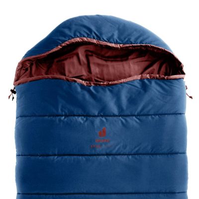 5. Deuter Starlight SQ Children's Sleeping Bag (130-170 cm) - Nightblue/Redwood