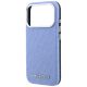 6. Karl Lagerfeld Grained Allover Logo Metal Elongated MagSafe Case for iPhone 17 Pro / 18 Pro - Blue