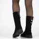 6. Women's leather high wedge ankle boots, black Filippo DBT7210
