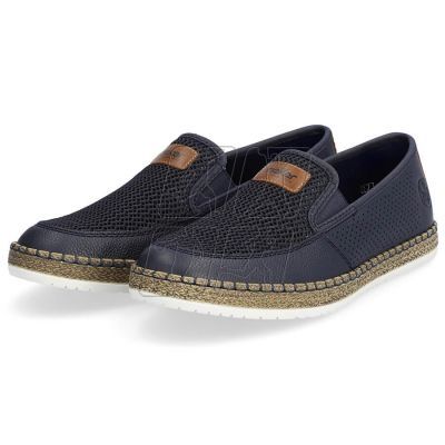 2. Comfortable leather shoes Rieker M RKR656, navy blue