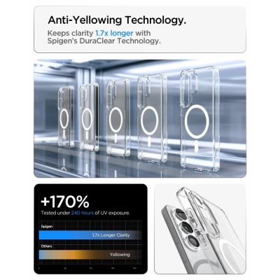 8. Spigen Ultra Hybrid Mag MagSafe Case for Samsung Galaxy S26 Ultra - Clear and White