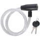 DUNLOP SPIRAL BICYCLE LOCK WITH KEY 1.2x65CM - TRANSPARENT