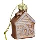 3. GLASS CHRISTMAS ORNAMENTS IN COOKIE-CUTTER SHAPES, GINGERBREAD, 12 PCS, BROWN MICA