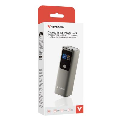 5. Verbatim 32269 Power Bank Lithium-Ion (Li-Ion) 27000 mAh Grey