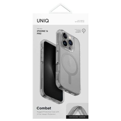 4. Uniq Combat iPhone 16 Pro 6.3" Magclick Charging case gray/stone gray