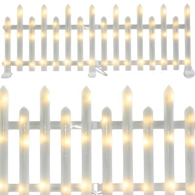 16. DECORATIVE LED FENCE 8 PCS WARM WHITE