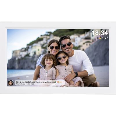 Denver PFF-1503 Digital Photo Frame White 39.6 cm (15.6") Touchscreen Wi-Fi