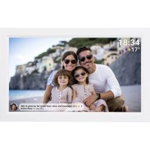 Denver PFF-1503 Digital Photo Frame White 39.6 cm (15.6") Touchscreen Wi-Fi
