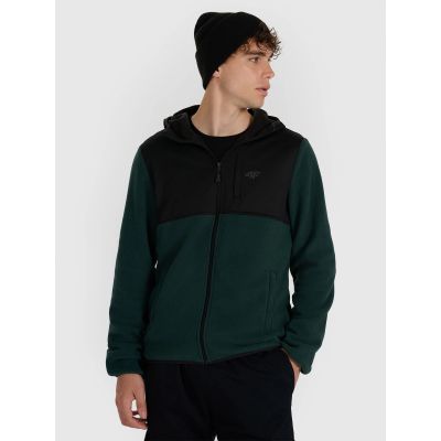 Men's regular hooded fleece 4F 4FWAW25TFLEM417-40S