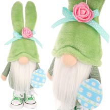 Gnome Bunny 25cm Green in sneakers Spring decoration