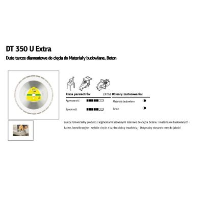 KLINGSPOR SEGMENTED DIAMOND BLADE 350x3.0x25.4 DT350U