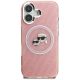 3. Karl Lagerfeld IML Glitter Karl & Choupette Heads Logo MagSafe iPhone 16 Case - Pink