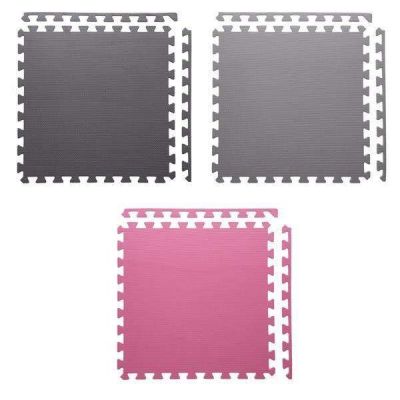 11. Multipack One Fitness MP10 puzzle mat pink and gray 9 pieces 10 mm