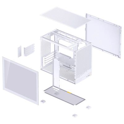 11. Jonsbo D32 STD PC Case, White, Mini Case, mATX, Tempered Glass – White
