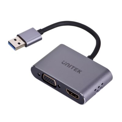 2. UNITEK ADAPTER USB-A - HDMI & VGA, FULLHD, M/F