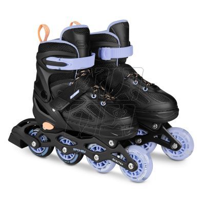 10. Spokey Quattro 4IN1 inline skates SPK-943430 size 34-37 BK/VT