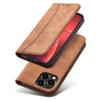 3. Magnet Fancy Case Case for iPhone 13 Pro Max Pouch Card Wallet Card Holder Brown