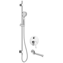 Concealed shower set with bathtub spout