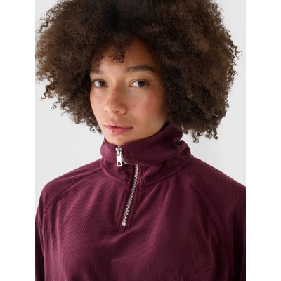 2. Women's velour sweatshirt without a hood, 4F 4FRAW24TSWSF2054-60S