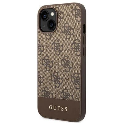 2. Guess 4G Stripe Collection Case for iPhone 14 Plus / 15 Plus 6.7" - Brown